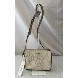 Calvin Klein Monogram Crossbody bag Purse Chain Detail NWT $168